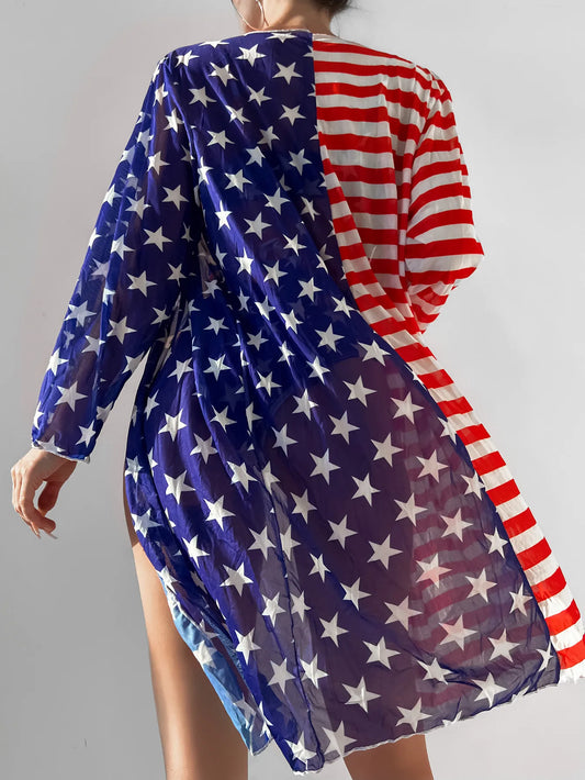 Freedom's Finest American Flag Bikini Set  Sunset and Swim   