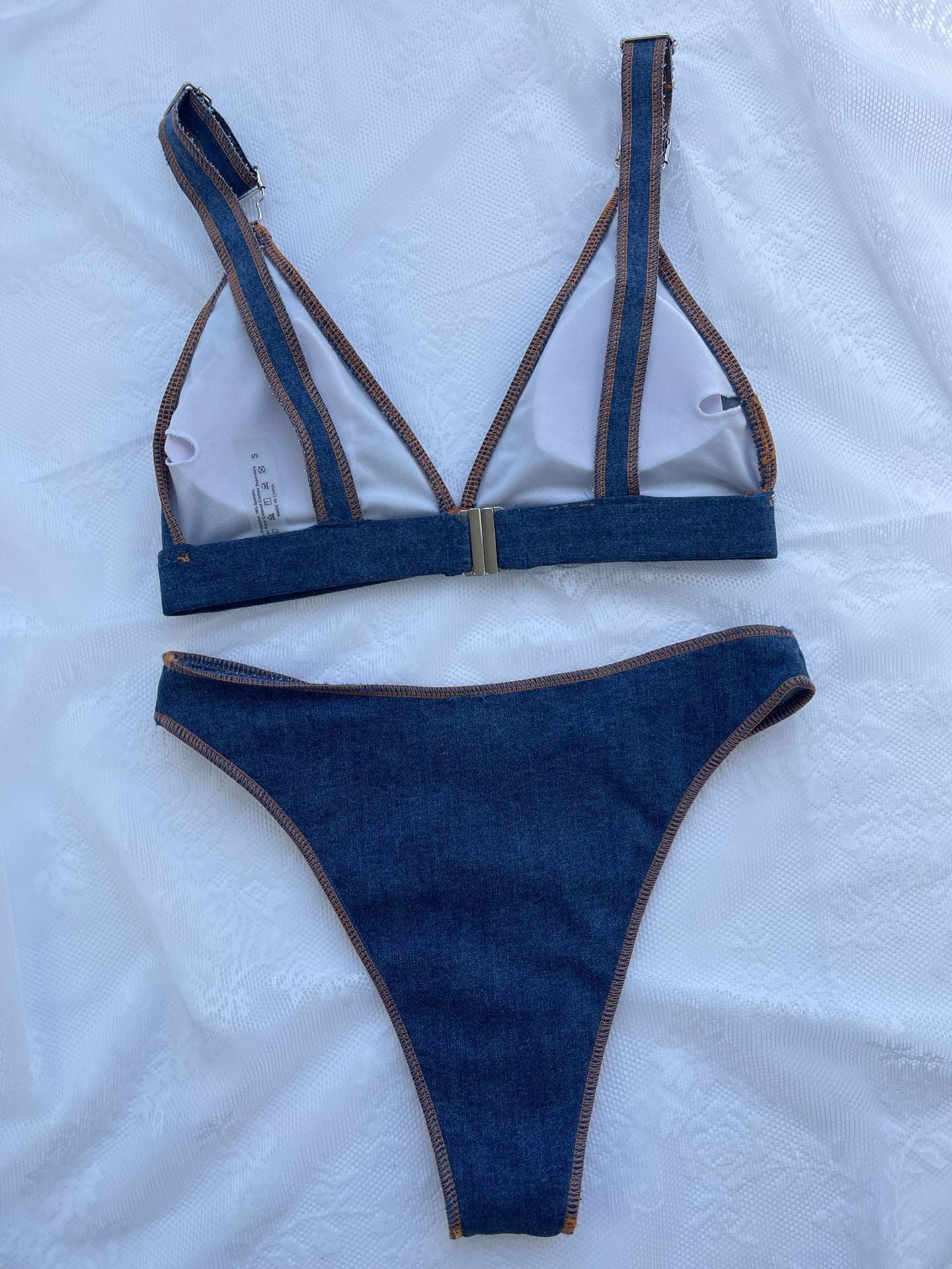 Exclusive Denim Blue Bikini Set Sunset and Swim   