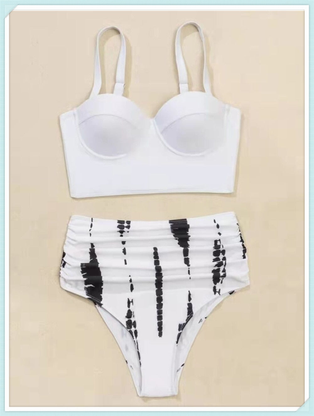 Stunning Butterfly Push Up High Waist Slimming Swimwear Separates Bikini Sunset and Swim   