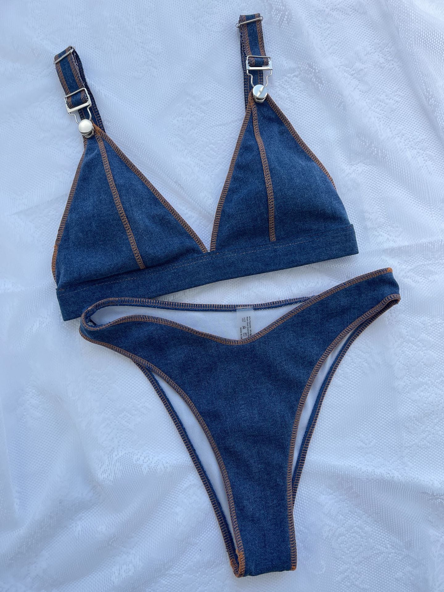 Exclusive Denim Blue Bikini Set Sunset and Swim   