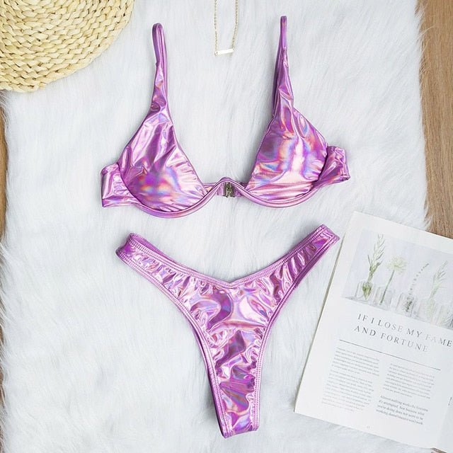 Khloe Push Up Bikini Sunset and Swim Light purple S 
