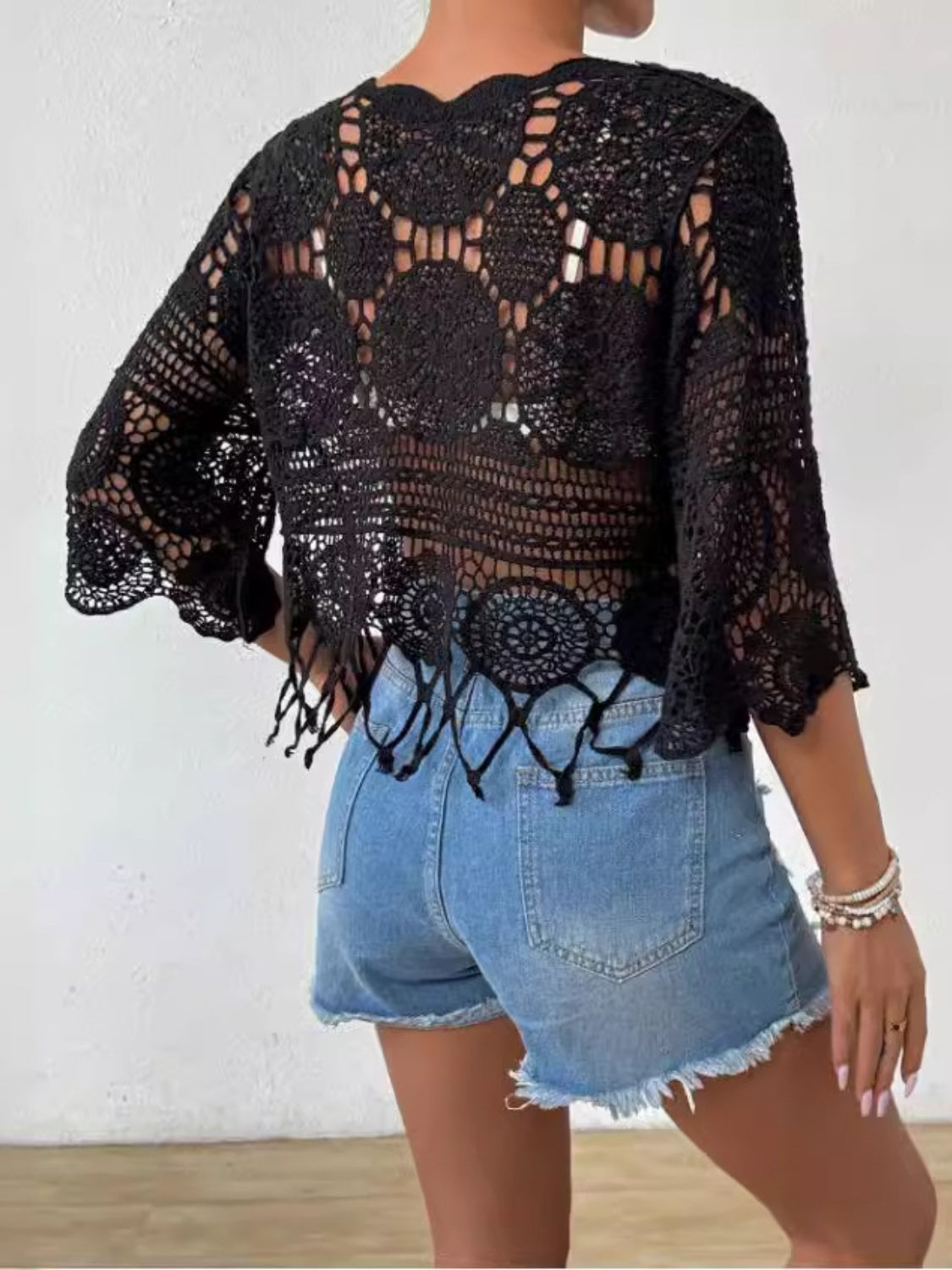 Openwork Round Neck Cover-Up Sunset and Swim   