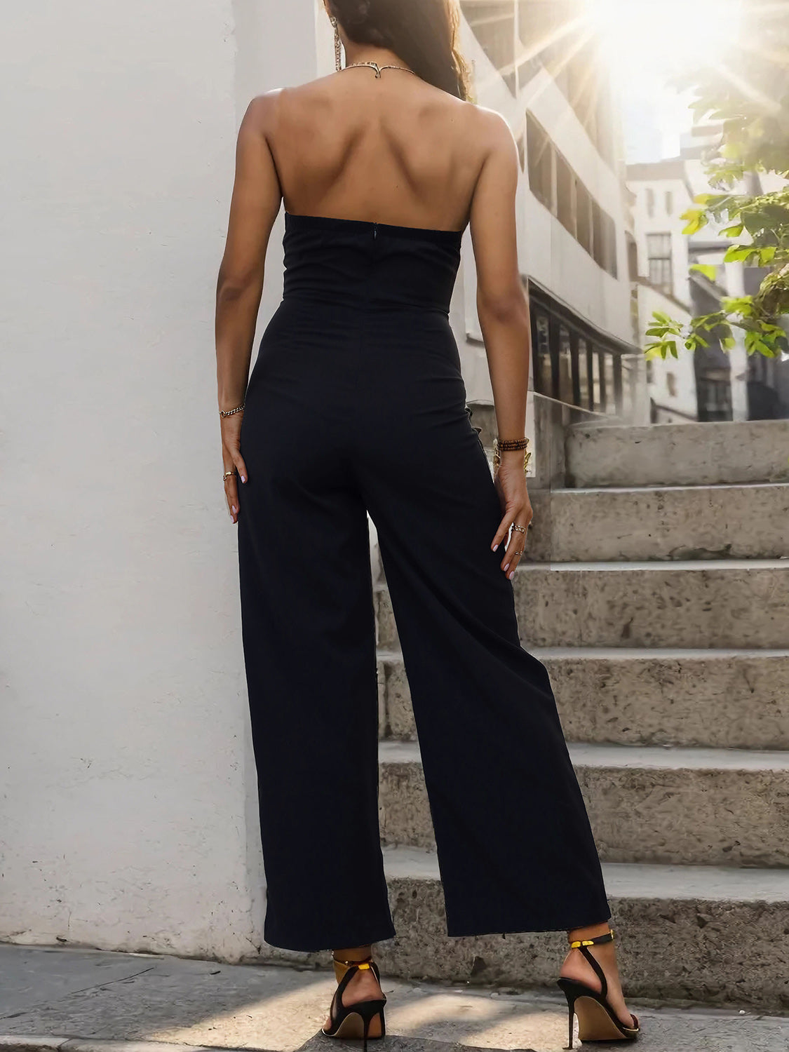 Sunset and Swim  Tube Sleeveless Wide Leg Jumpsuit Sunset and Swim   