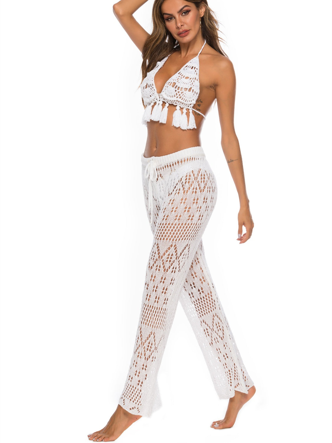 Sunset Vacation  Cutout Straight Swim Pants Sunset and Swim   