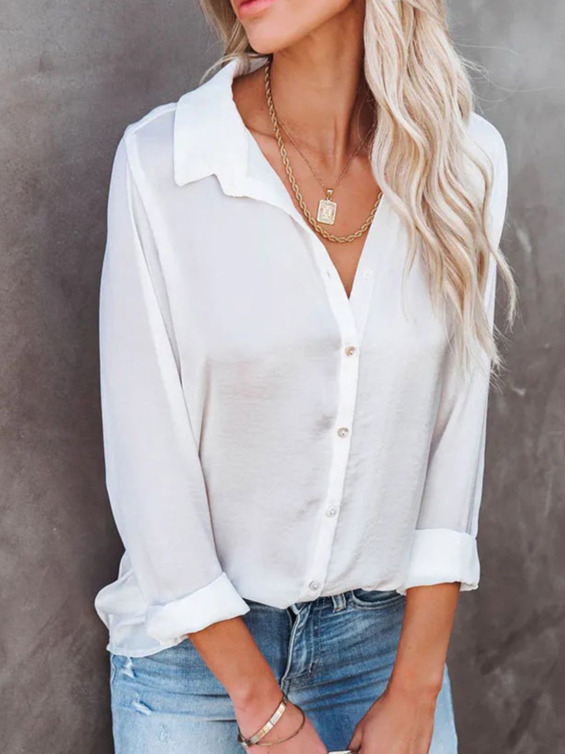 Sunset Vacation Button Down Collared Neck Long Sleeve Shirt Sunset and Swim   