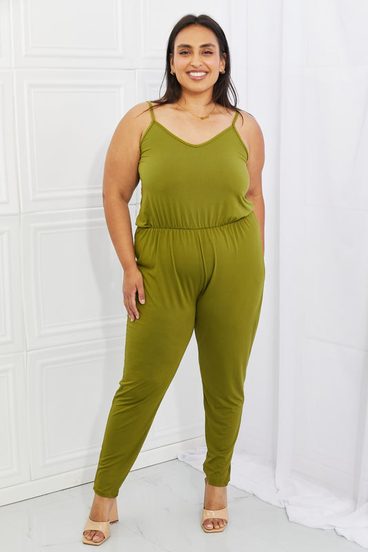 Capella Comfy Casual Plus Size Solid Elastic Waistband Jumpsuit in Chartreuse Sunset and Swim Chartreuse S 