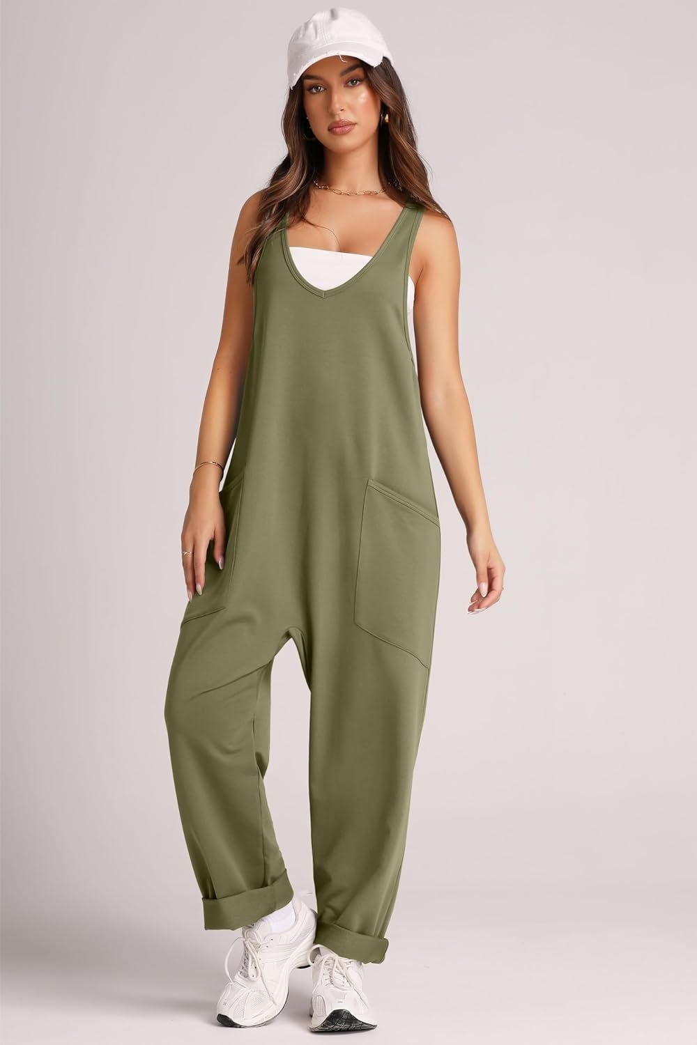 Sunset and Swim  Wide Strap Jumpsuit with Pockets Sunset and Swim   