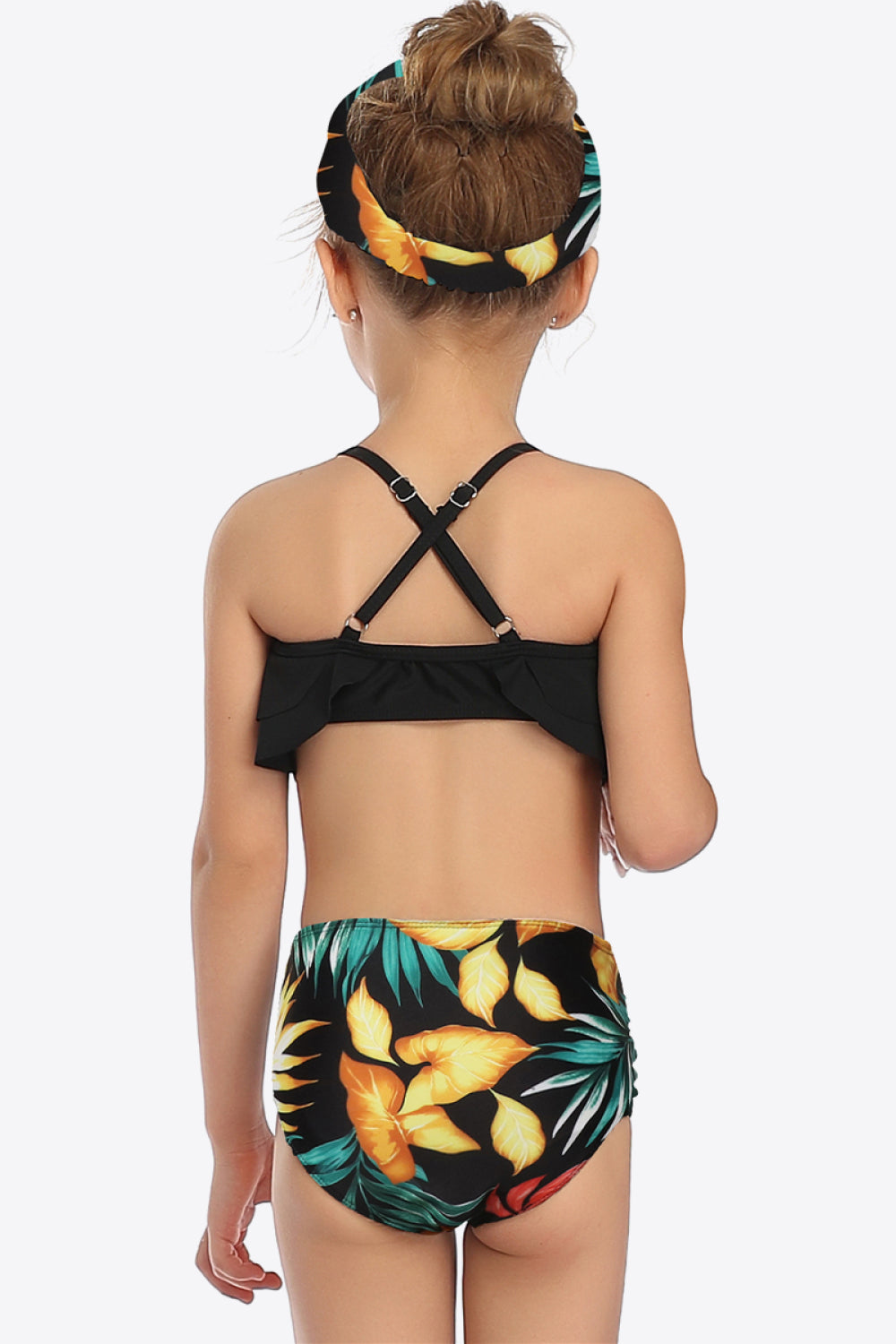 Sunset Vacation  Printed Crisscross Layered Two-Piece Swim Set I Kids Swimwear  Sunset and Swim   