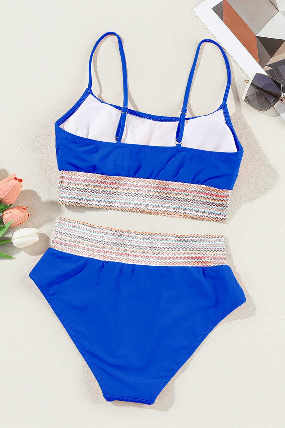 Scoop Neck Spaghetti Strap Bikini Set Sunset and Swim   