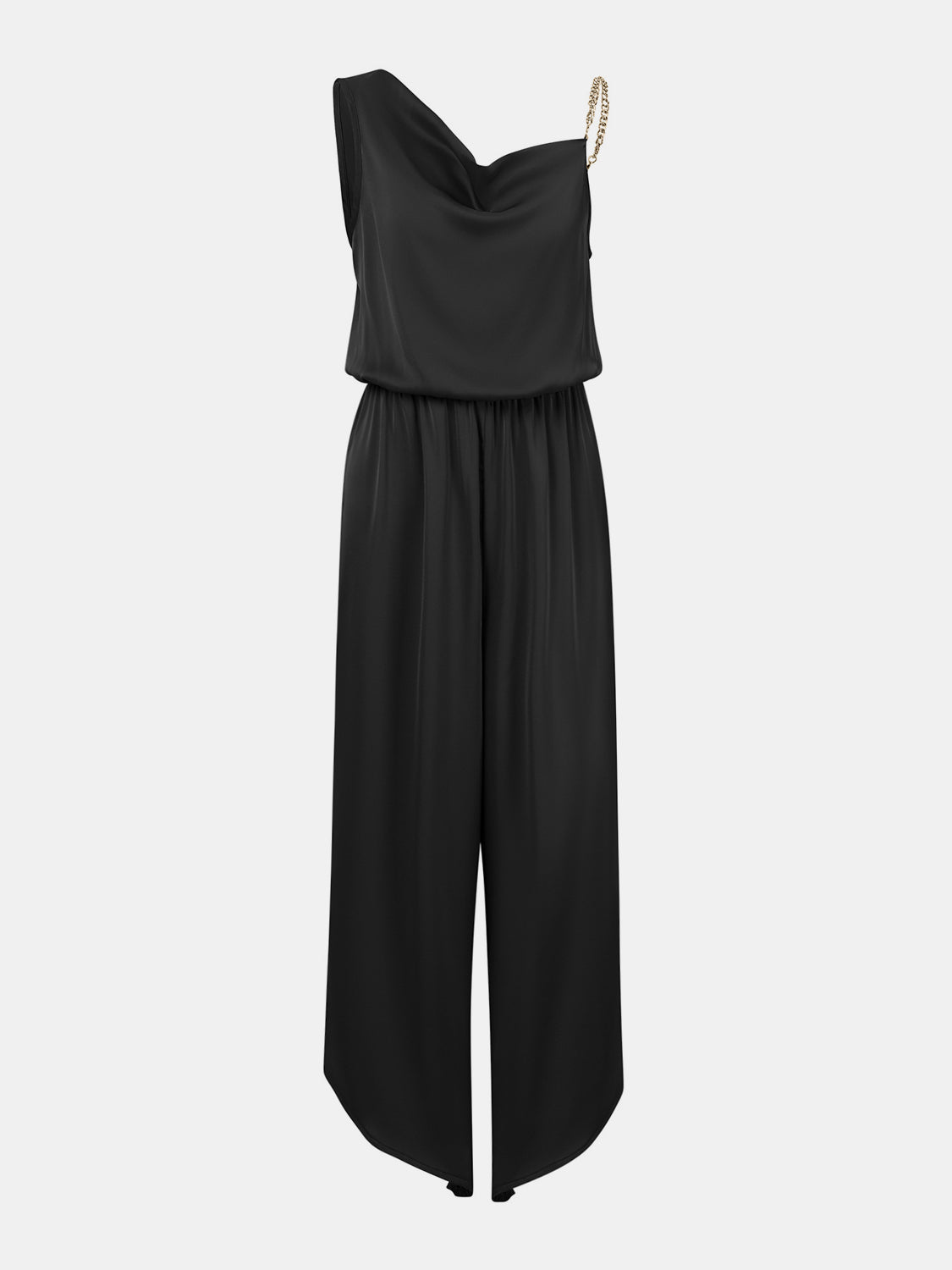Sunset and Swim  Chain Detail Asymmetrical Neck Jumpsuit Sunset and Swim   