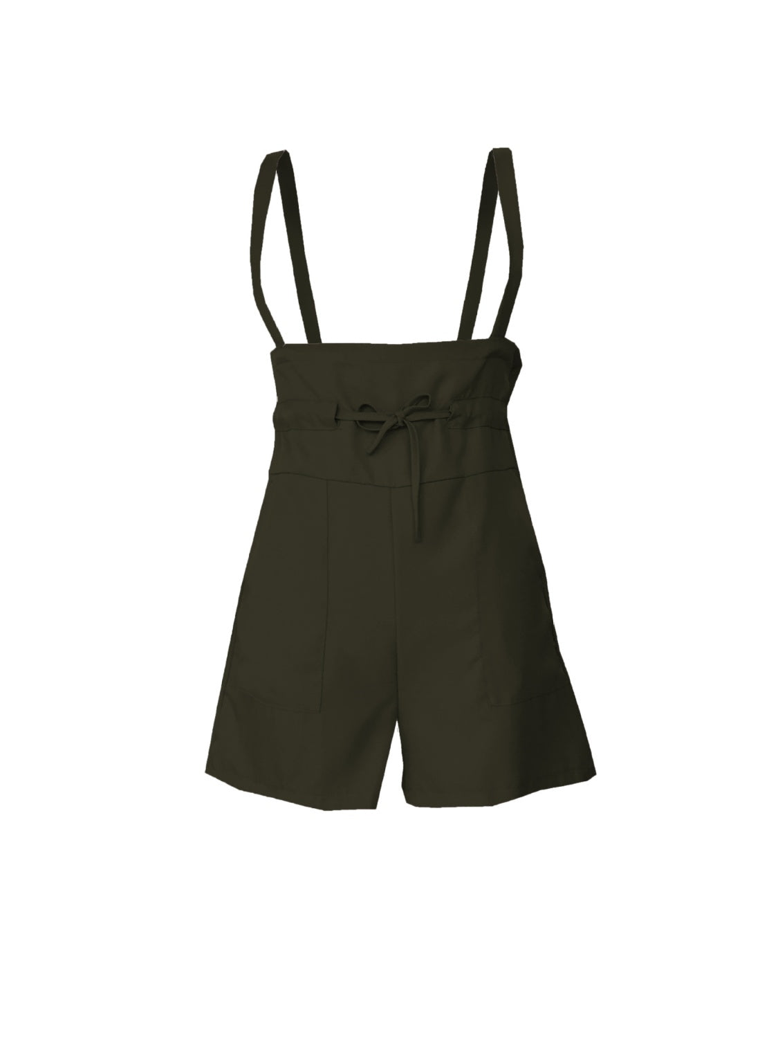 Drawstring Wide Strap Overalls with Pockets Sunset and Swim   