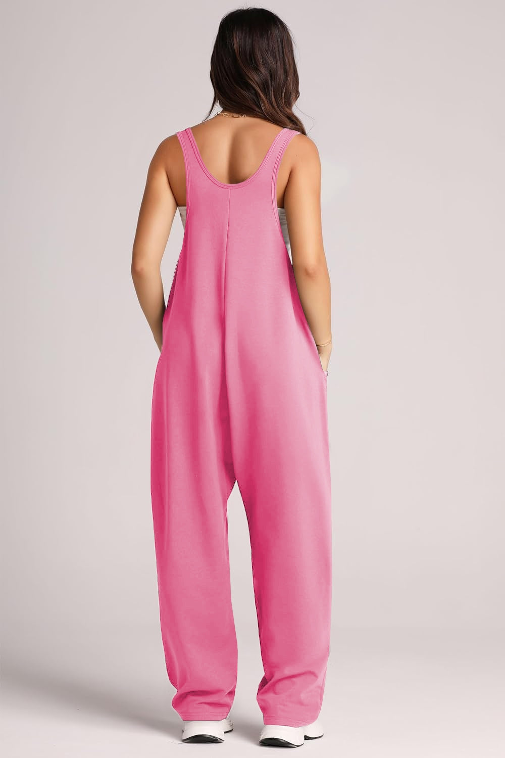 Sunset and Swim  Wide Strap Jumpsuit with Pockets Sunset and Swim   