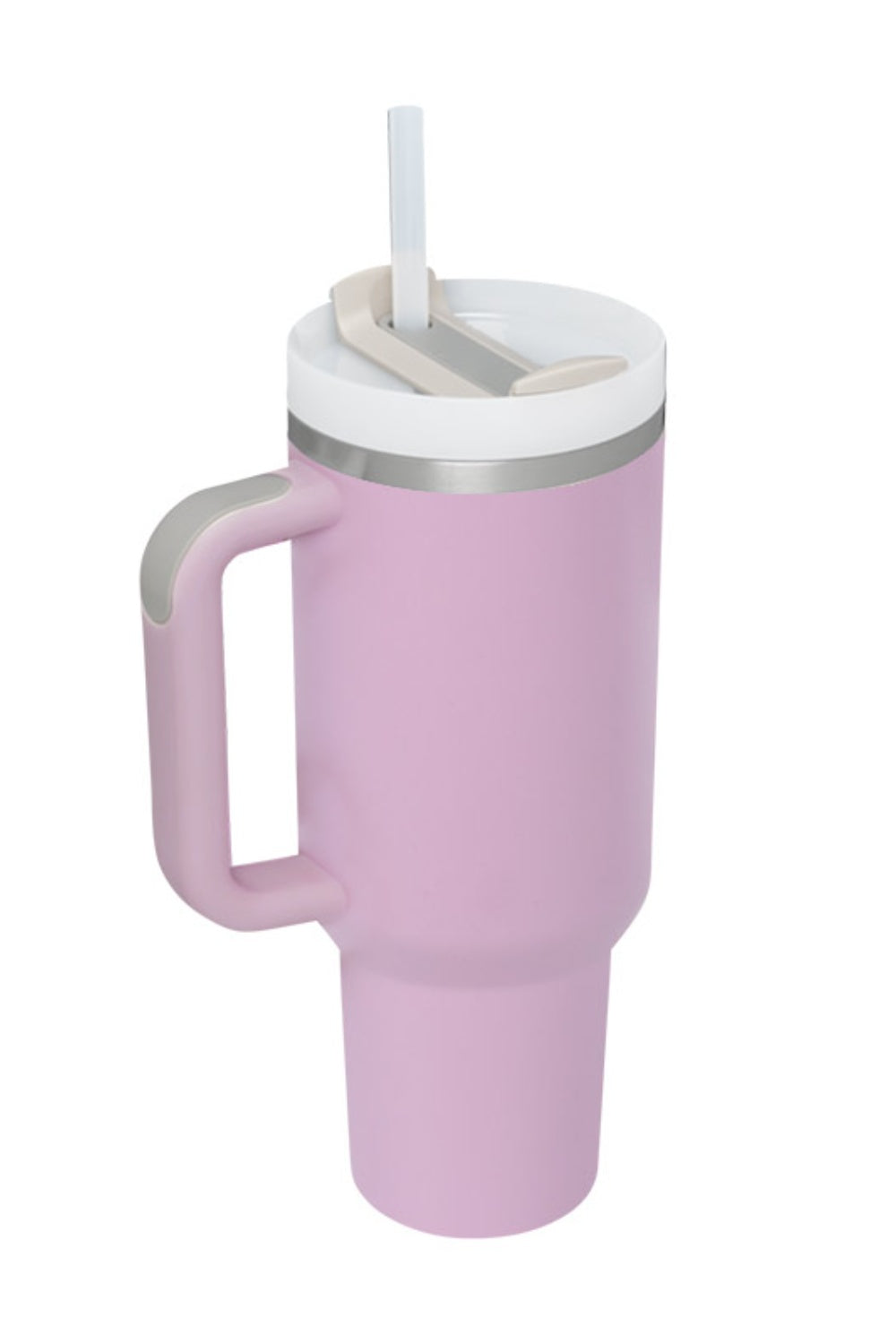 Stainless Steel Tumbler with Upgraded Handle and Straw Sunset and Swim Lilac One Size 