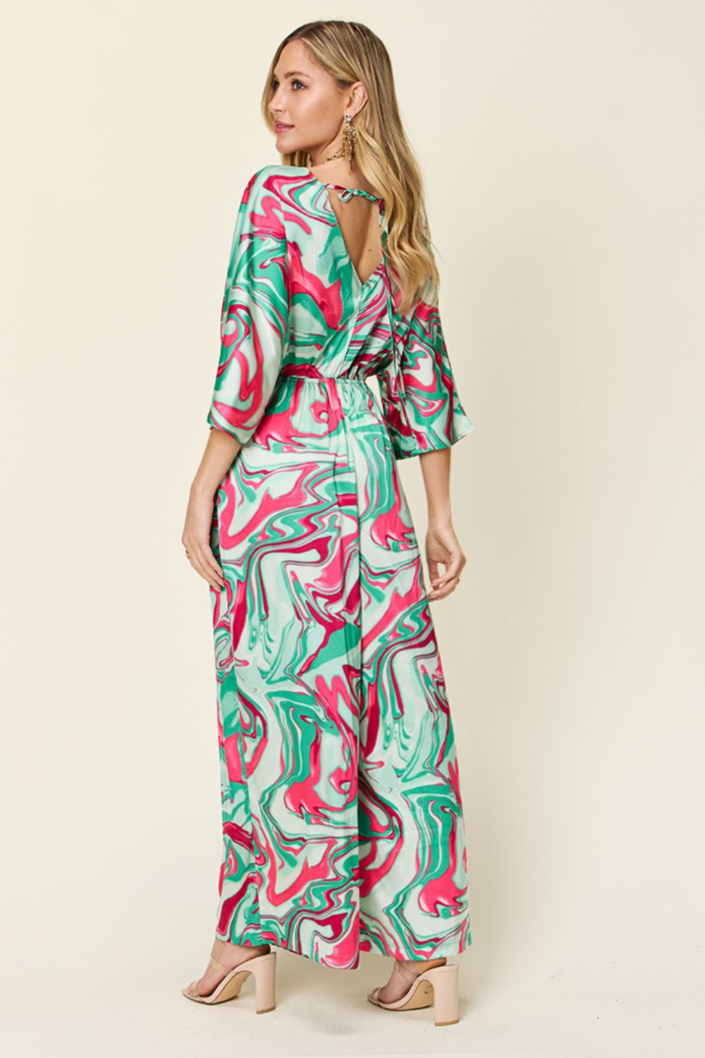 Sunset and Swim  Plus Size Half Sleeve Wide Leg Jumpsuit Sunset and Swim   