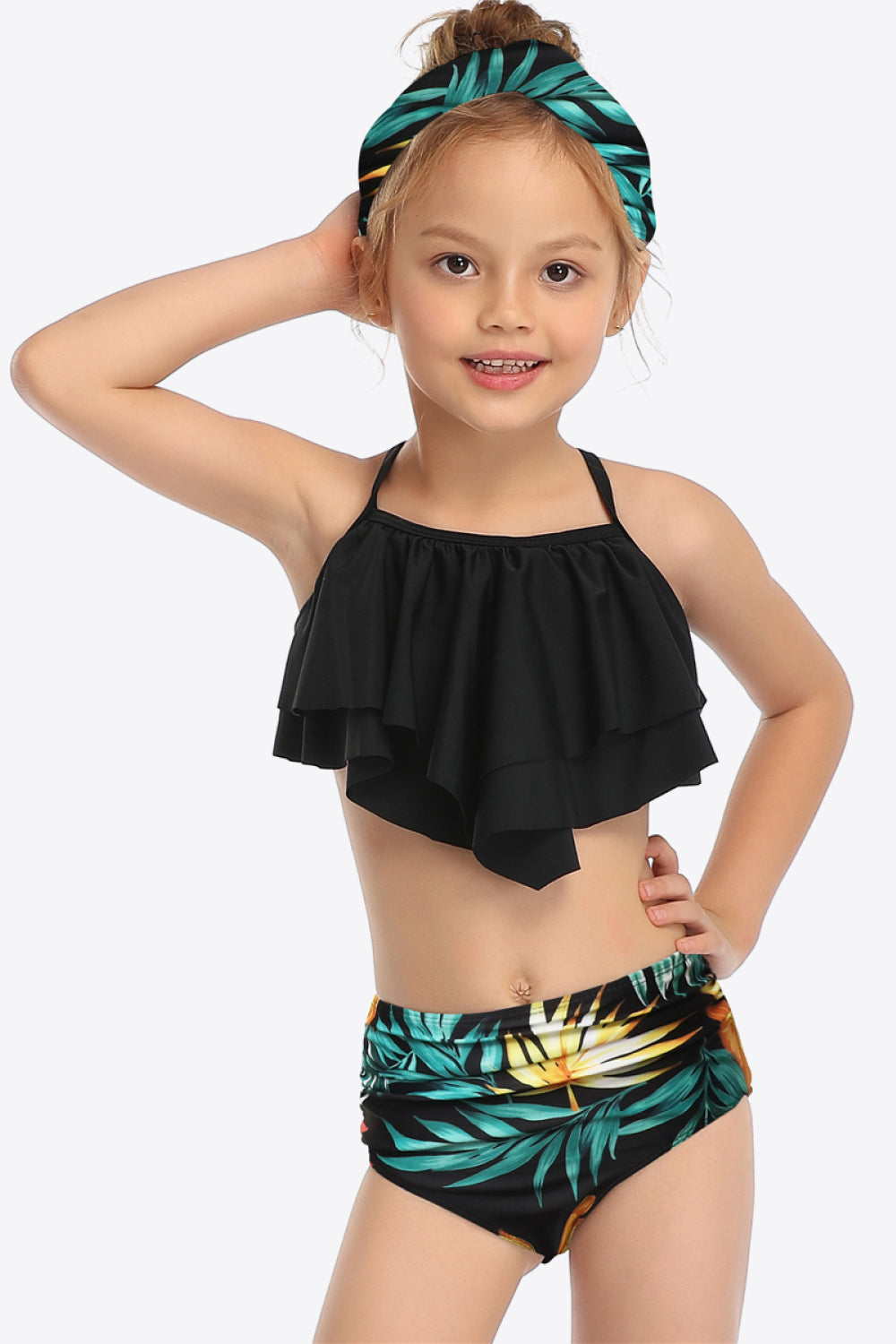 Sunset Vacation  Printed Crisscross Layered Two-Piece Swim Set I Kids Swimwear Sunset and Swim   