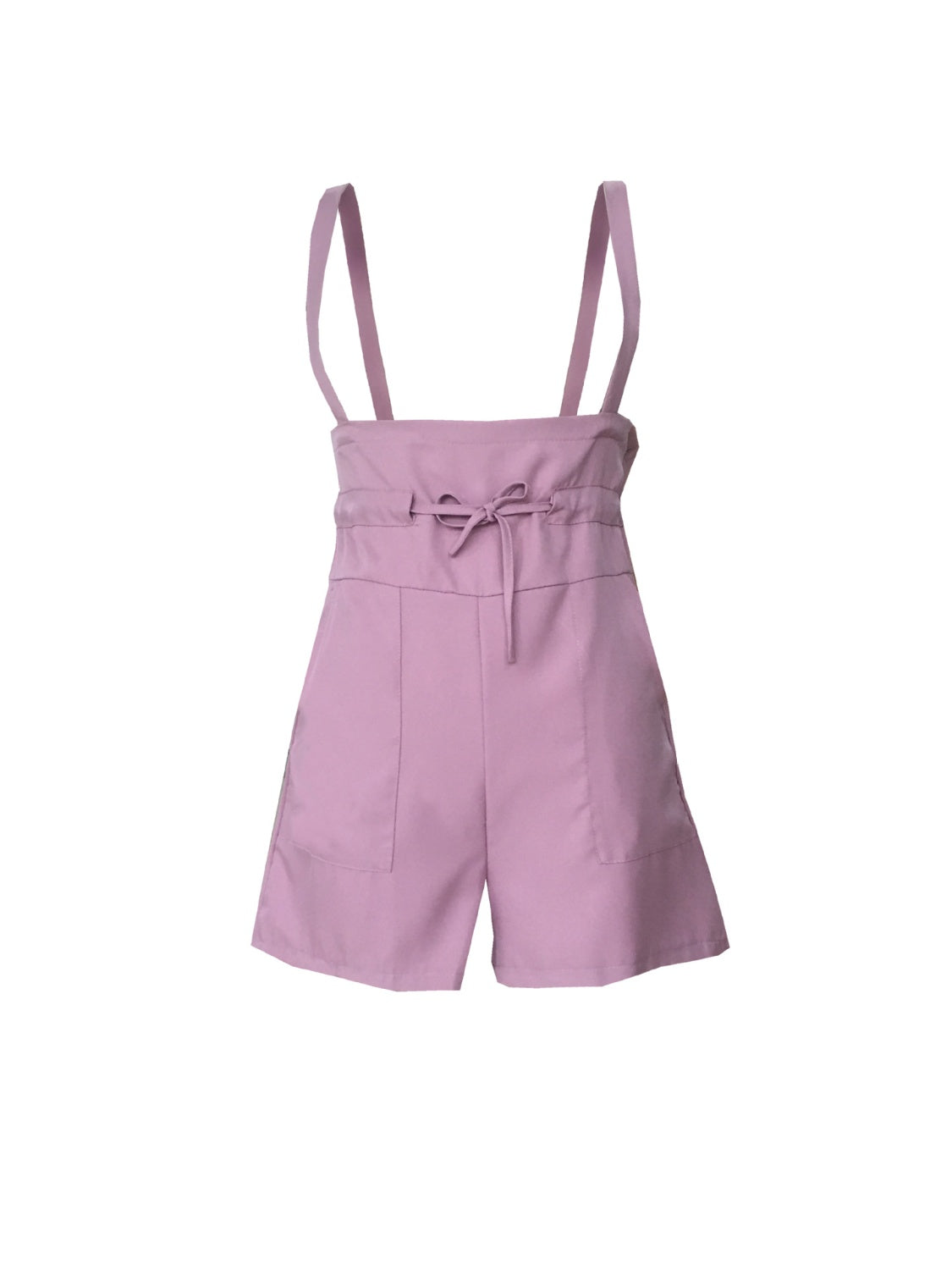 Drawstring Wide Strap Overalls with Pockets Sunset and Swim   