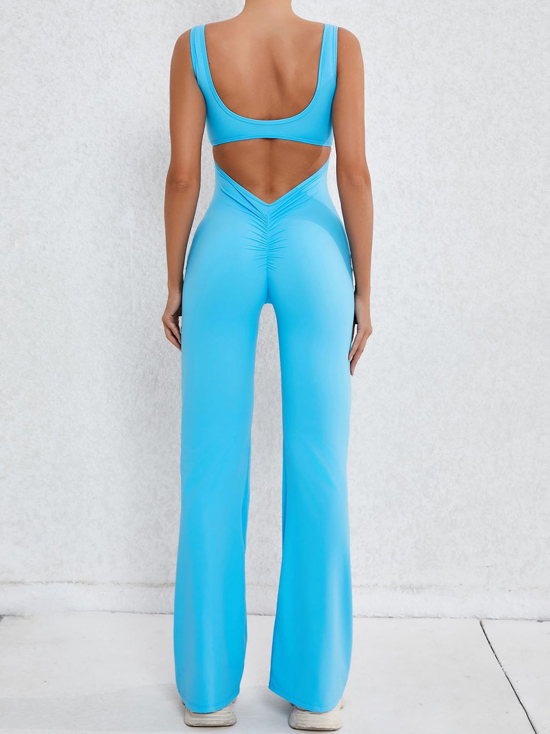 Sunset and Swim  Cutout Wide Strap Scoop Neck Active Jumpsuit  Sunset and Swim   