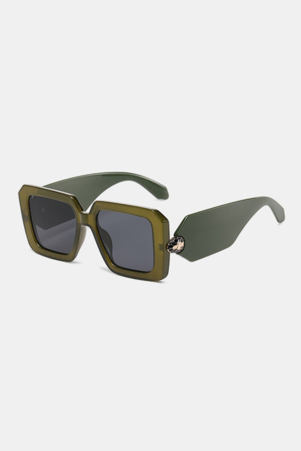 Polycarbonate Frame Square Sunglasses Sunset and Swim Moss One Size 