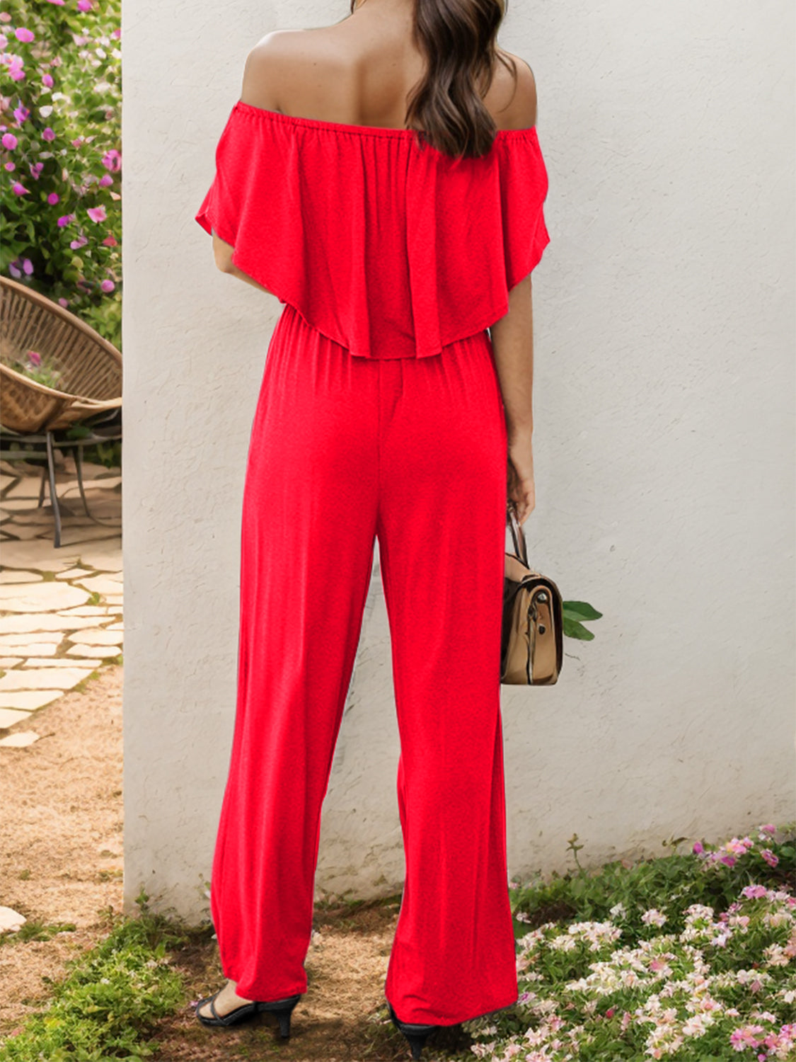 Sunset and Swim  Off-Shoulder Wide Leg Jumpsuit Sunset and Swim   