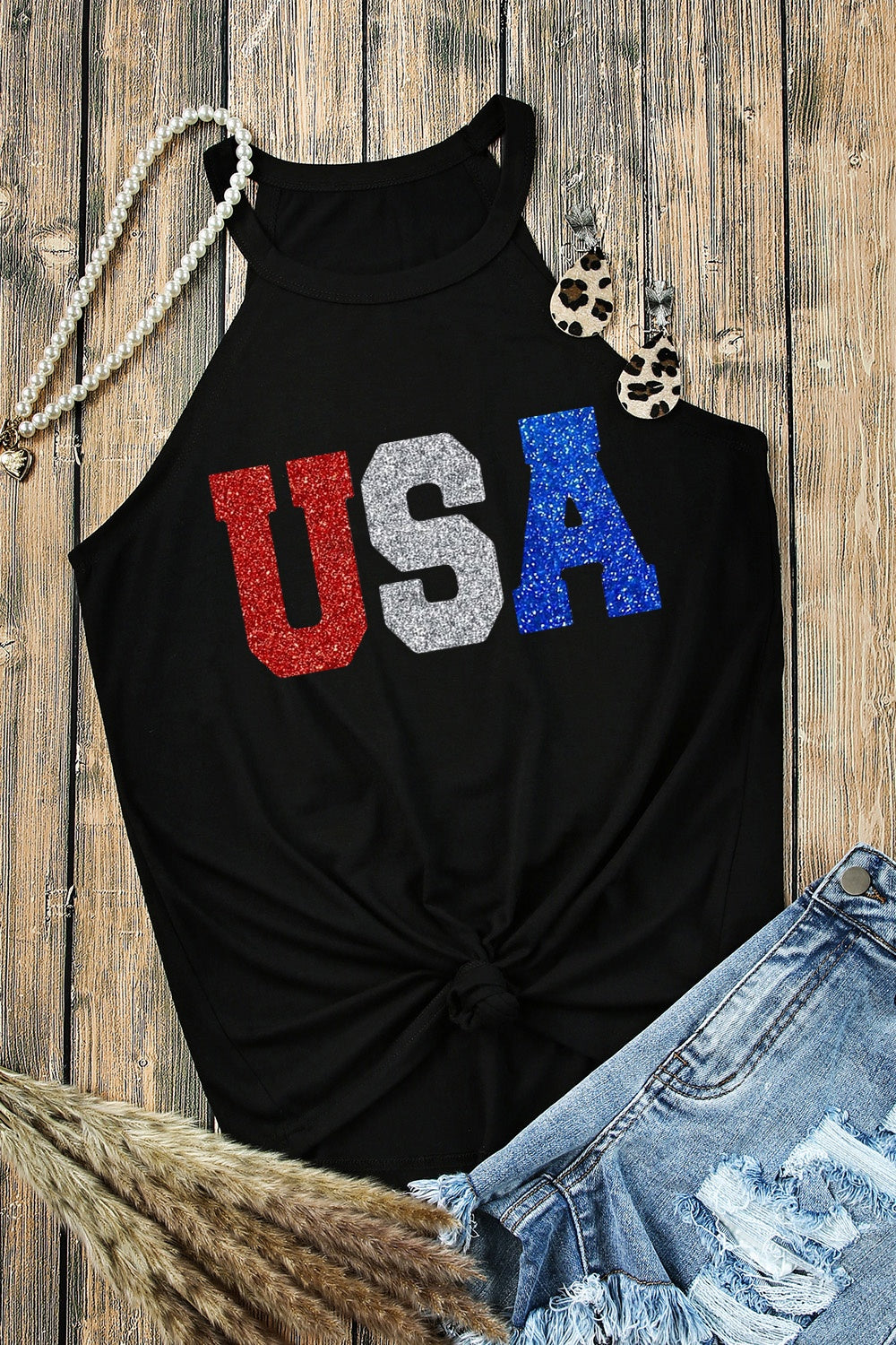 Sunset and Swim  USA Grecian Neck Cami Sunset and Swim   