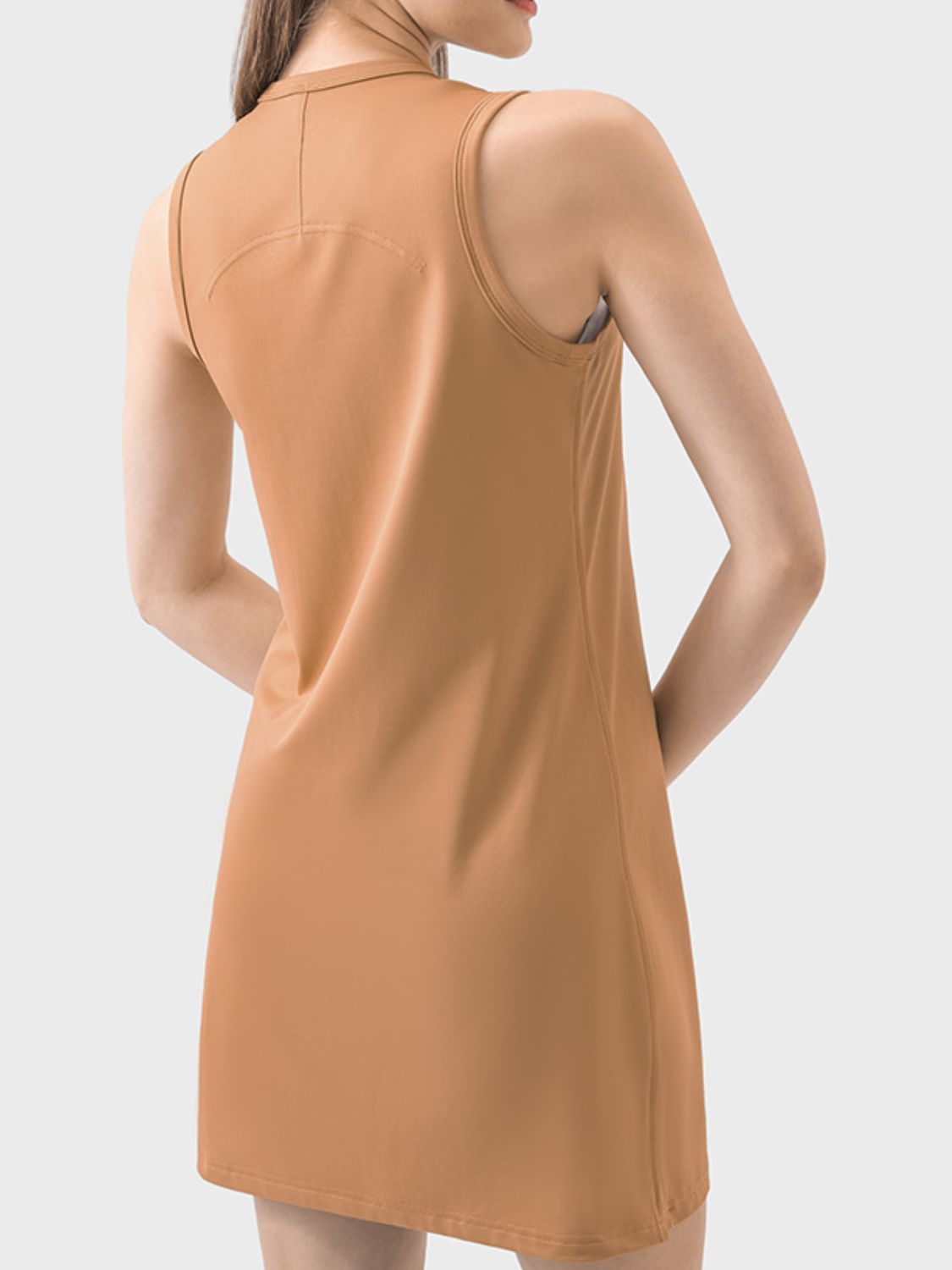 Sunset and Swim  Round Neck Sleeveless Active Dress Sunset and Swim   