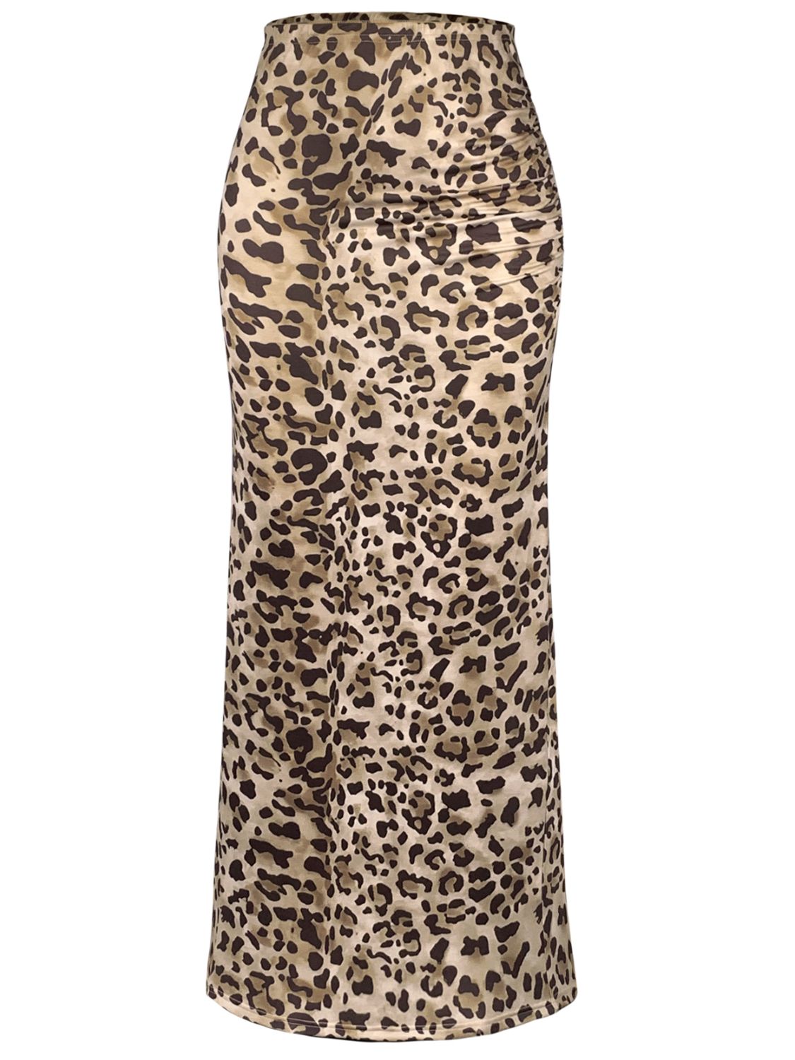 Honey Slit Leopard Midi Skirt Sunset and Swim   