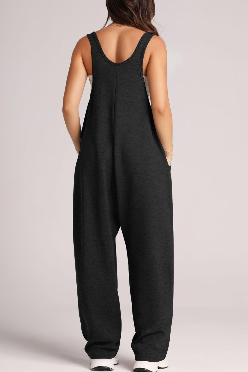 Sunset and Swim  Wide Strap Jumpsuit with Pockets Sunset and Swim   