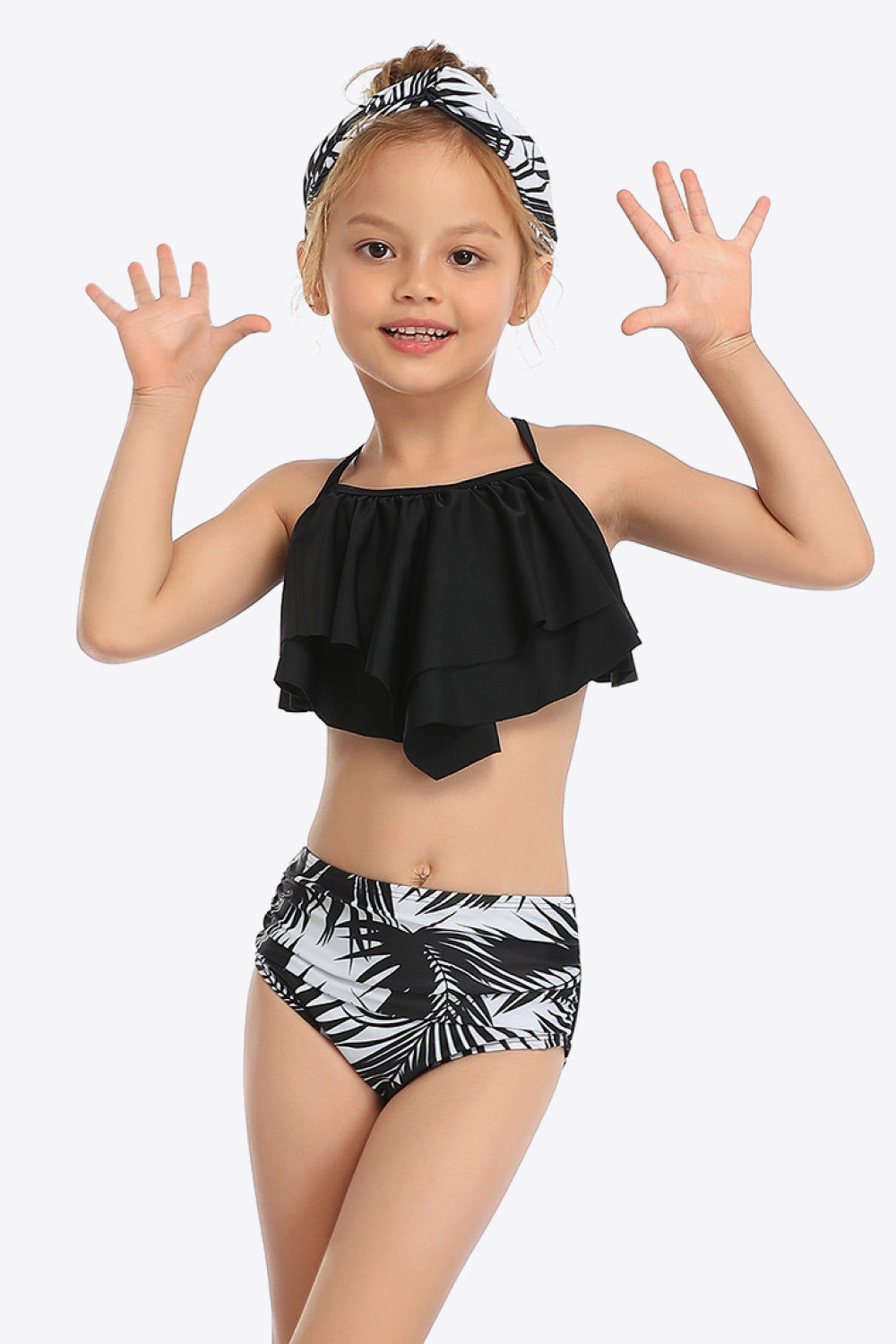 Sunset Vacation  Printed Crisscross Layered Two-Piece Swim Set I Kids Swimwear  Sunset and Swim   