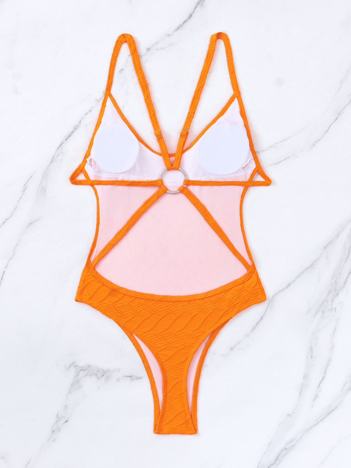 Sunset Vacation  Backless Spaghetti Strap One-Piece Swimwear Sunset and Swim   