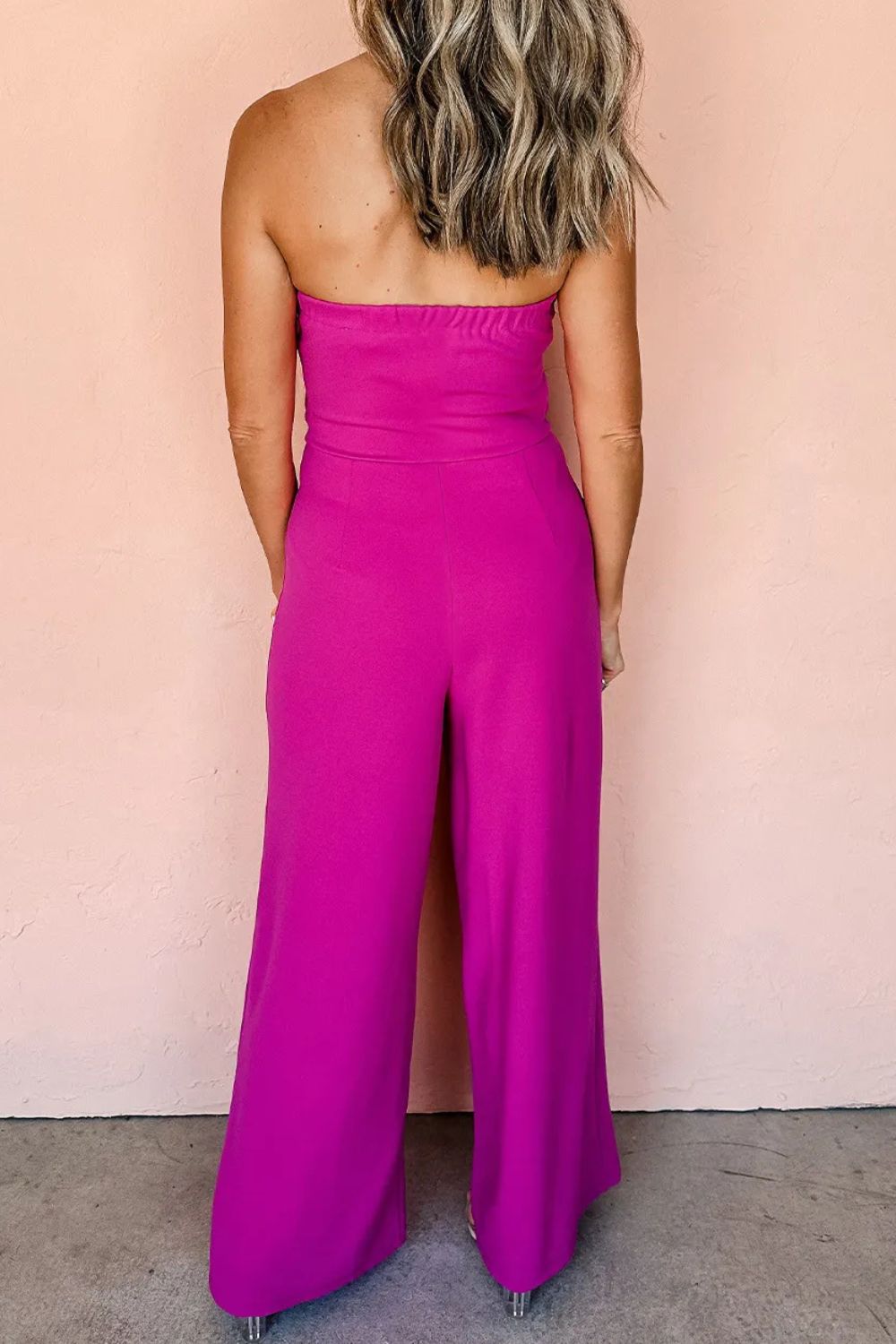 Tied Tube Wide Leg Jumpsuit Sunset and Swim   