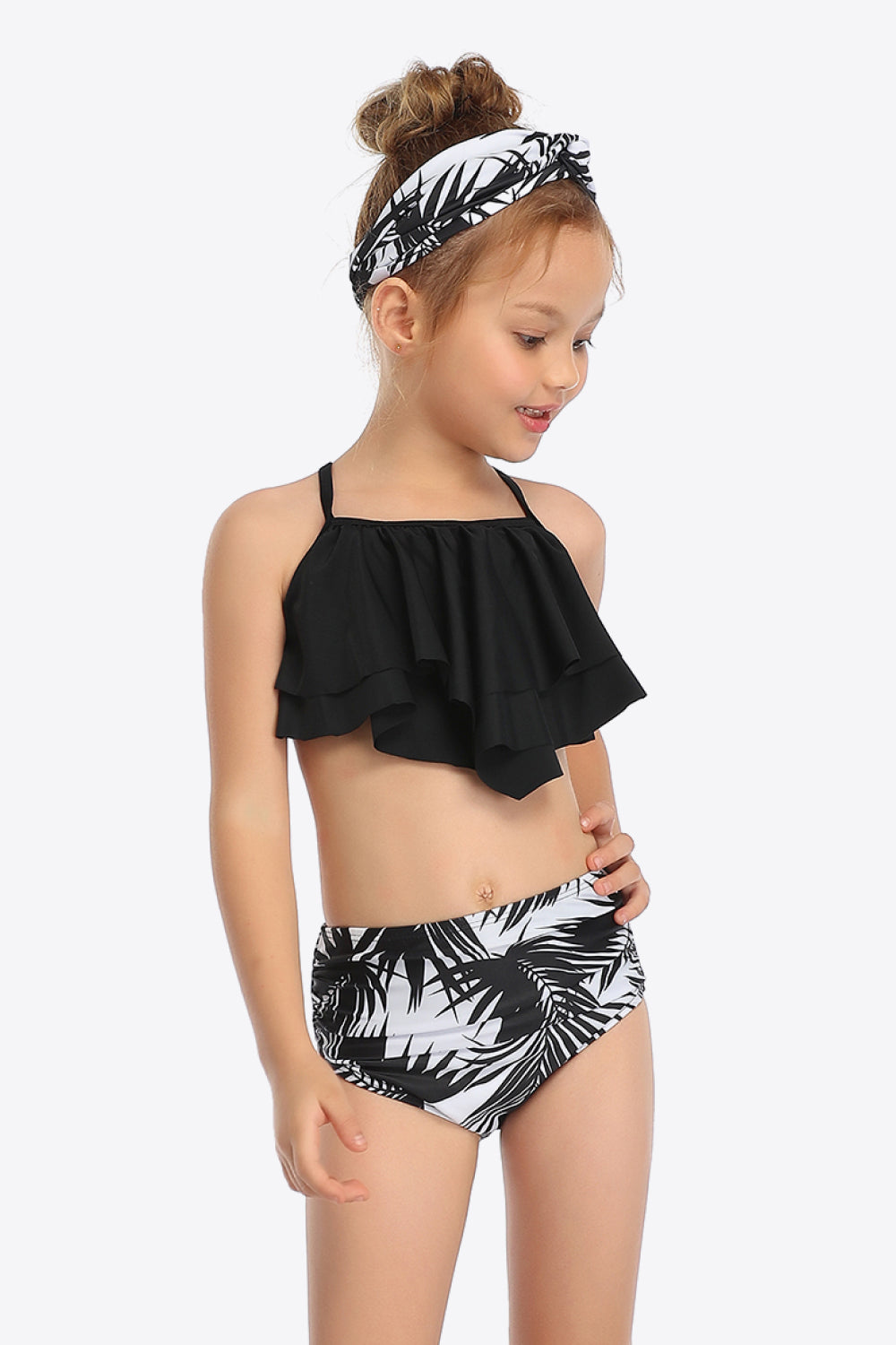 Sunset Vacation  Printed Crisscross Layered Two-Piece Swim Set I Kids Swimwear Sunset and Swim   