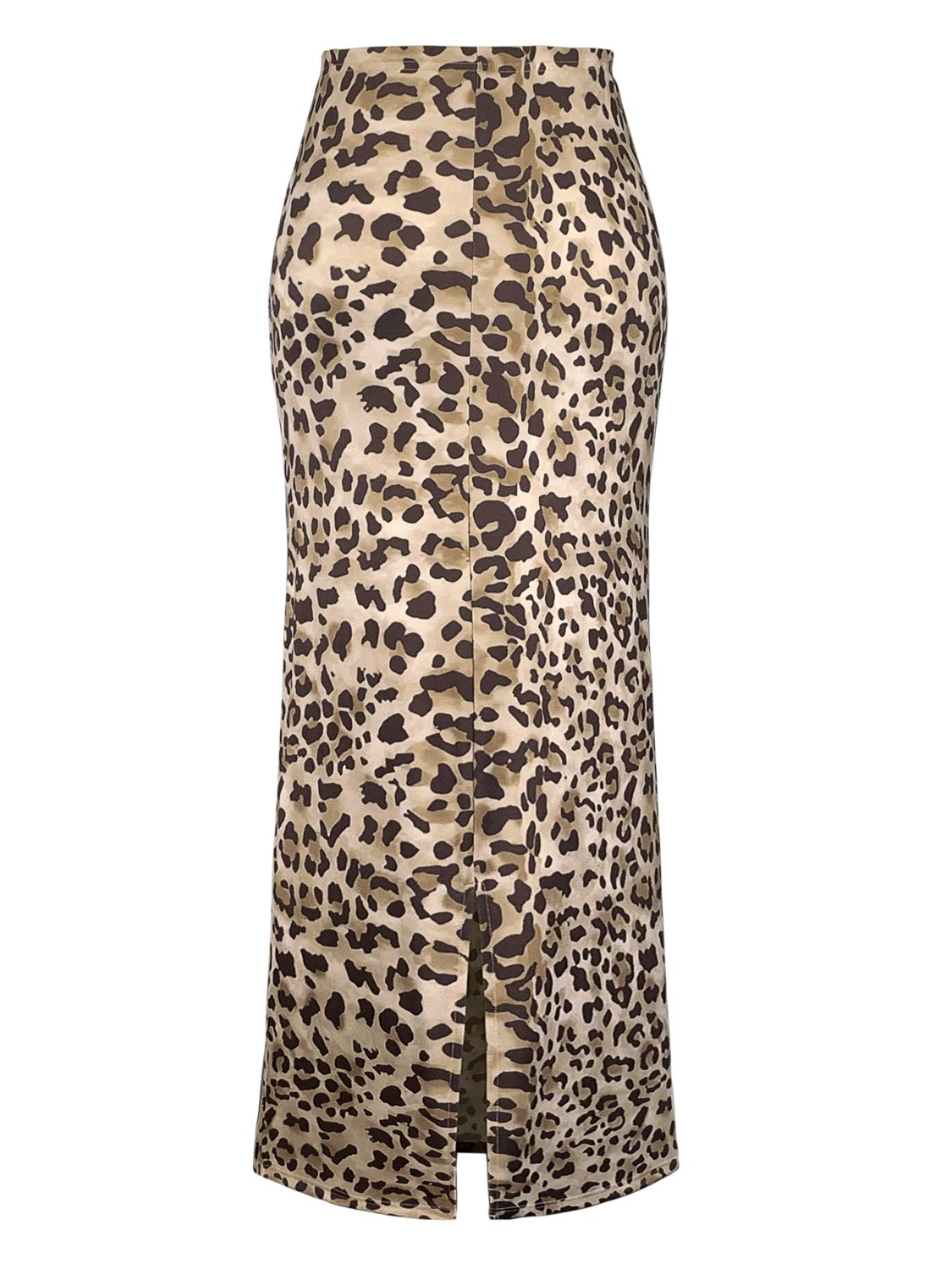 Honey Slit Leopard Midi Skirt Sunset and Swim   