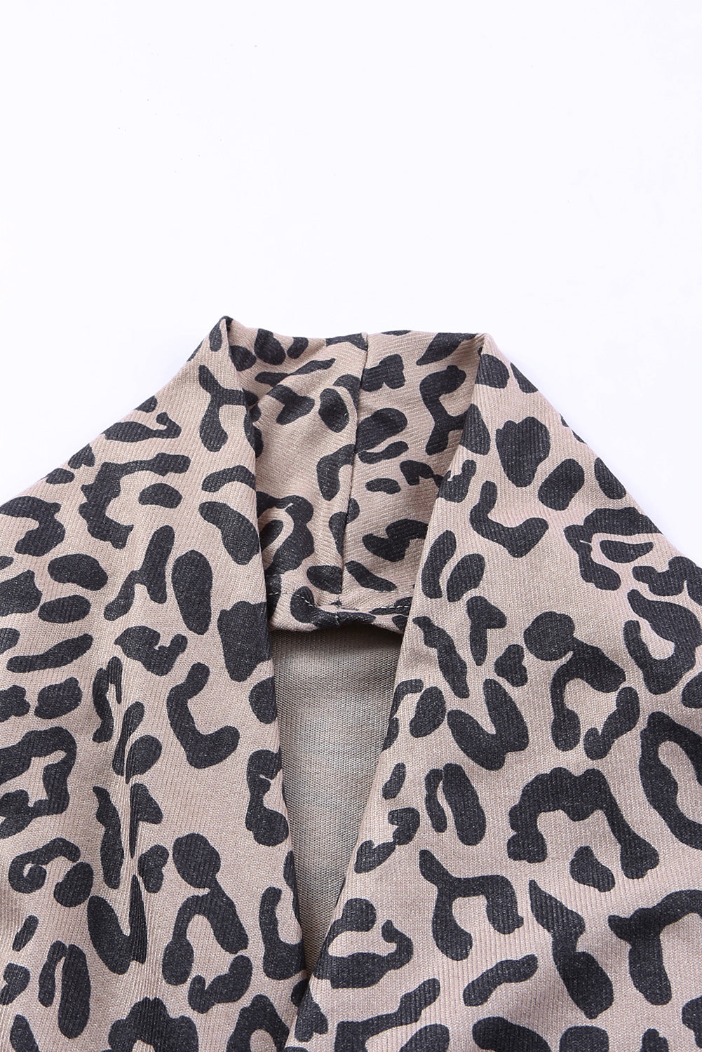 Leopard Open Front Long Sleeve Cover-Up Sunset and Swim   