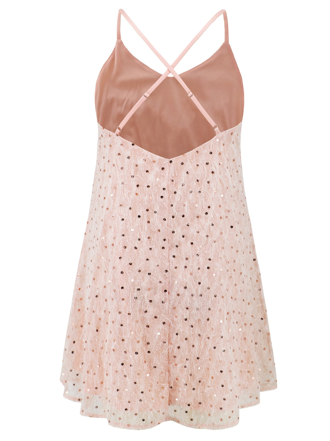 Sunset and Swim  Sequin V-Neck Mini Cami Dress Sunset and Swim   