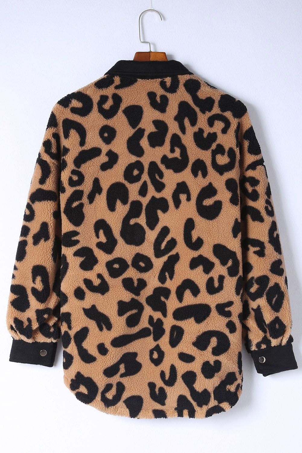 Leopard Button Up Long Sleeve Jacket Sunset and Swim   