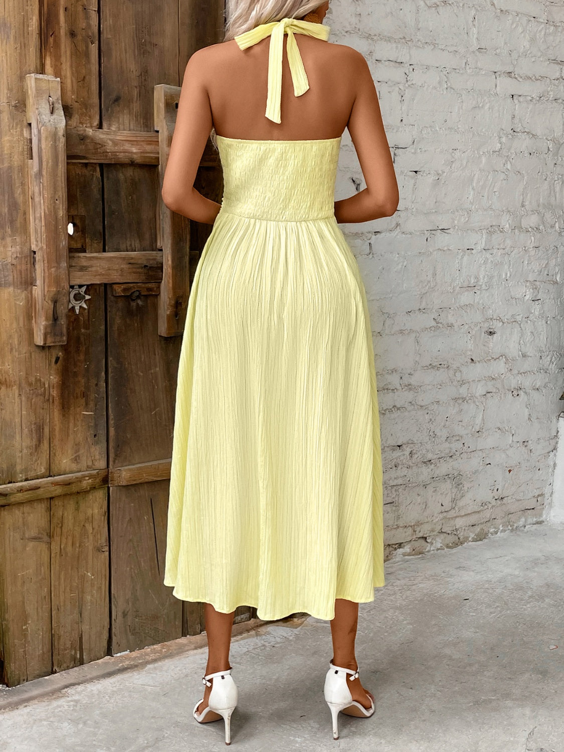 Halter Neck Midi Dress Sunset and Swim   