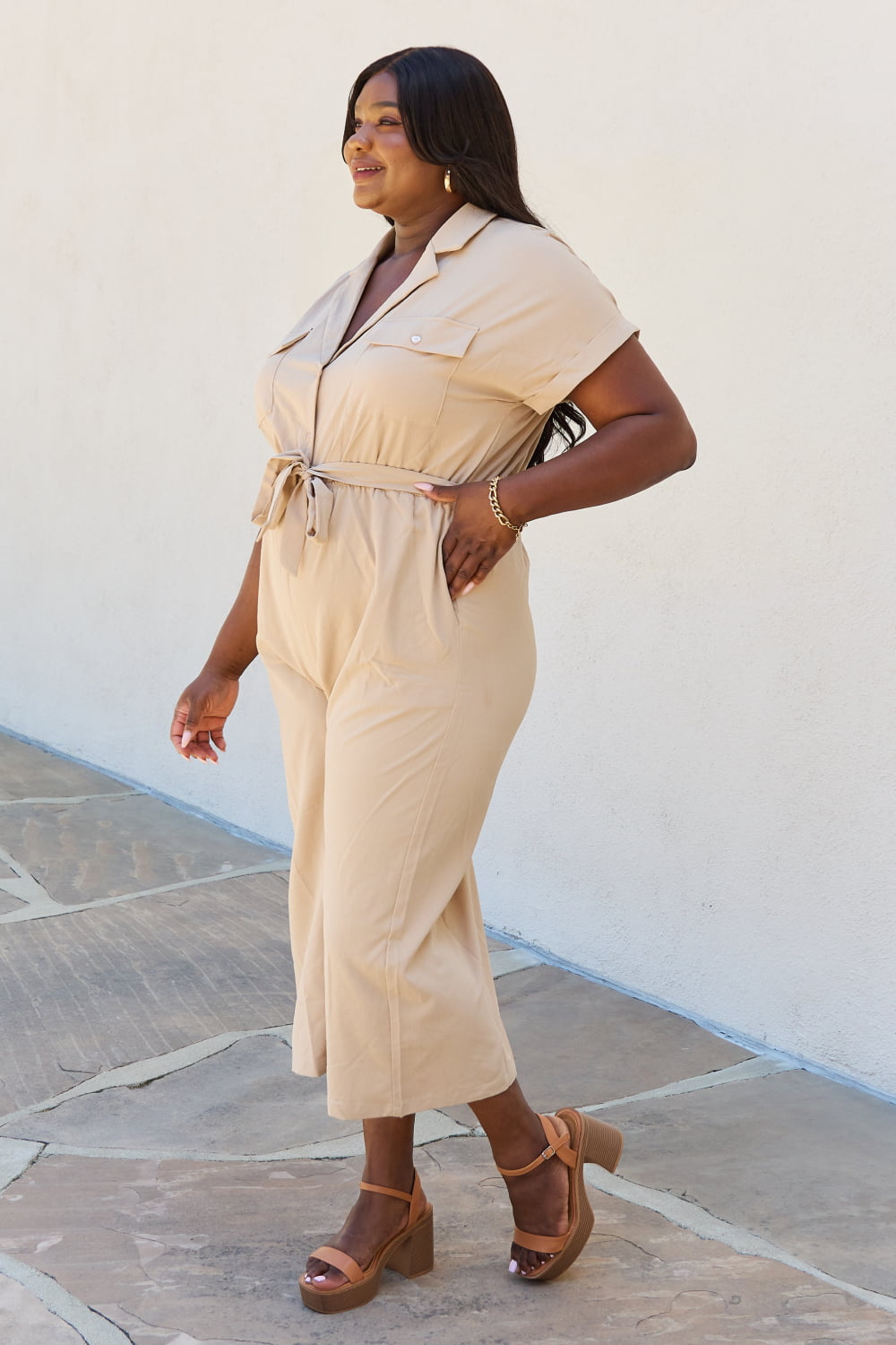 Petal Dew All In One Plus Size Solid Jumpsuit Sunset and Swim   