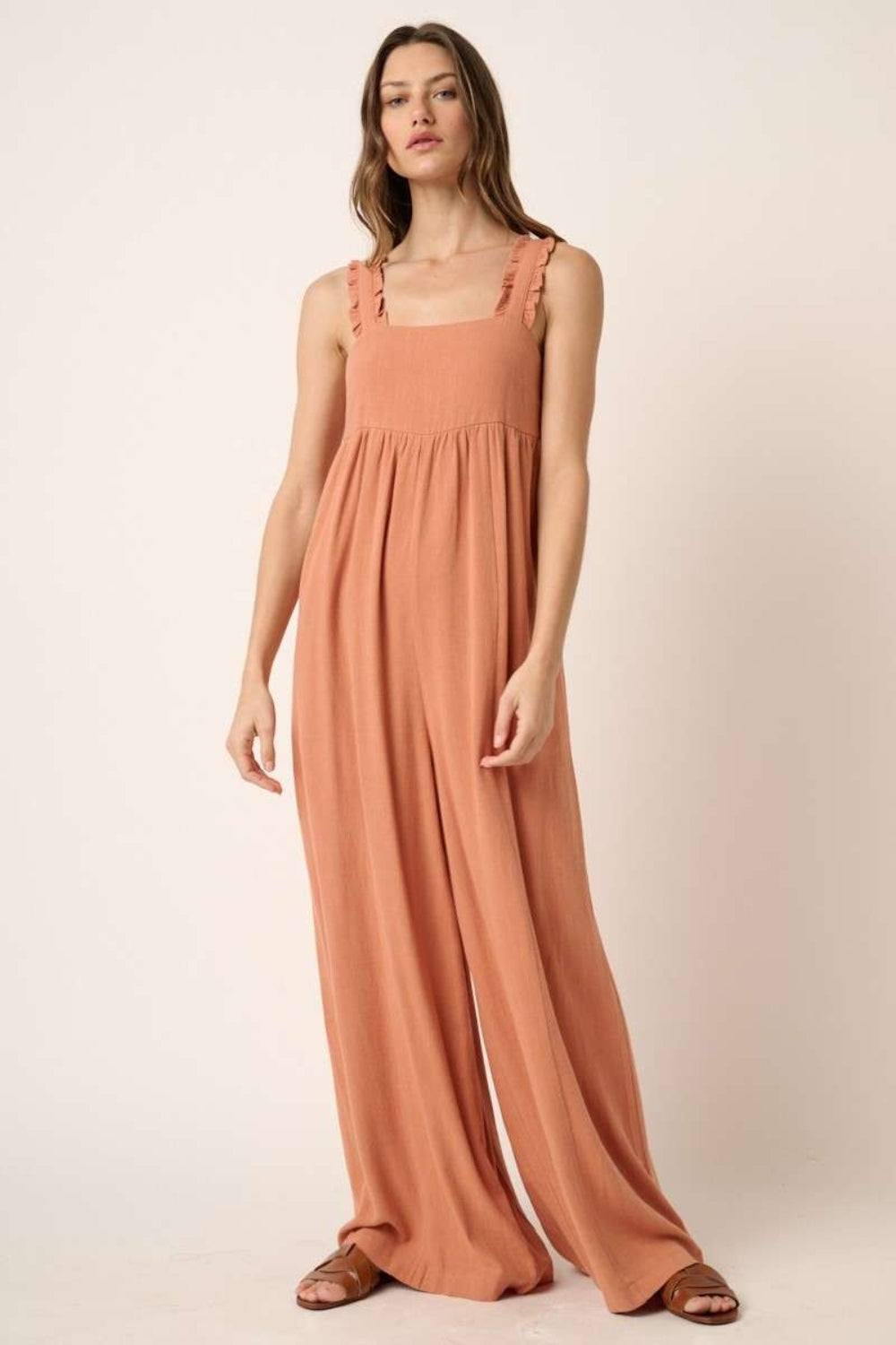 Mittoshop Sleeveless Wide Leg Jumpsuit Sunset and Swim   