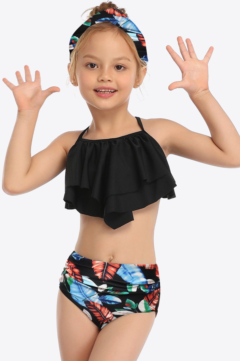 Sunset Vacation  Printed Crisscross Layered Two-Piece Swim Set I Kids Swimwear  Sunset and Swim   