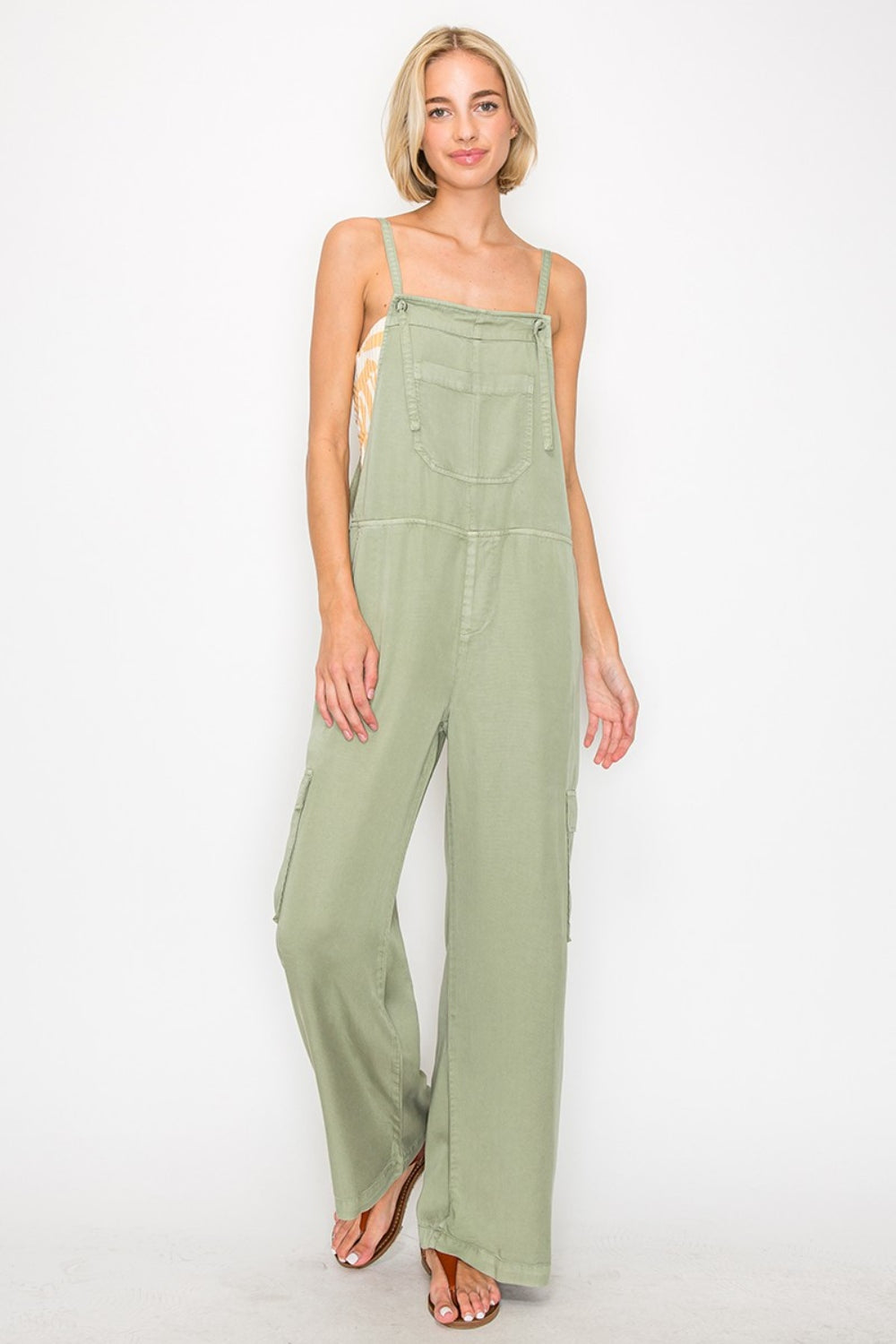 Sunset and Swim  Wide Leg Tencel Overalls Sunset and Swim SAGE S 