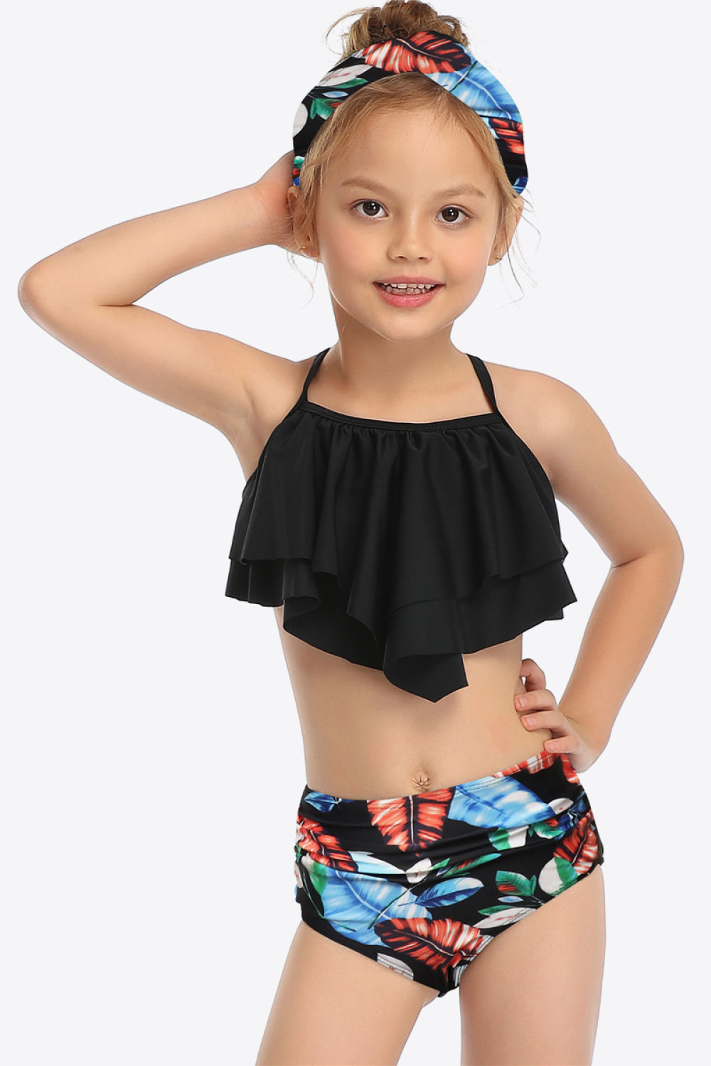 Sunset Vacation  Printed Crisscross Layered Two-Piece Swim Set I Kids Swimwear  Sunset and Swim   