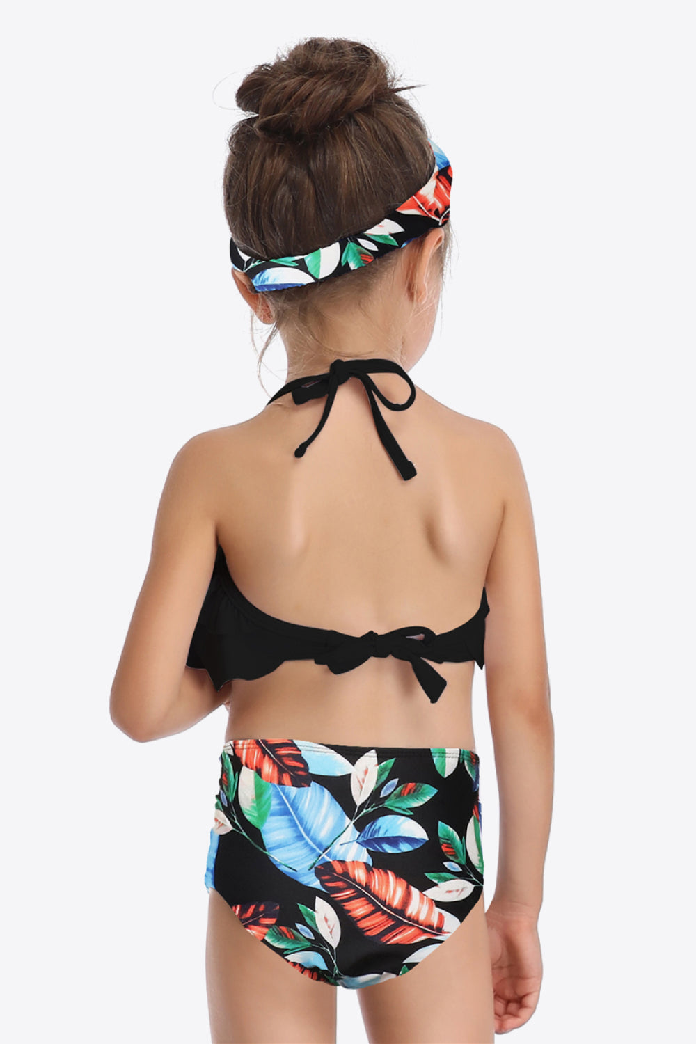 Sunset Vacation  Printed Layered Halter Neck Two-Piece Swim Set I Kids Swimwear Sunset and Swim   