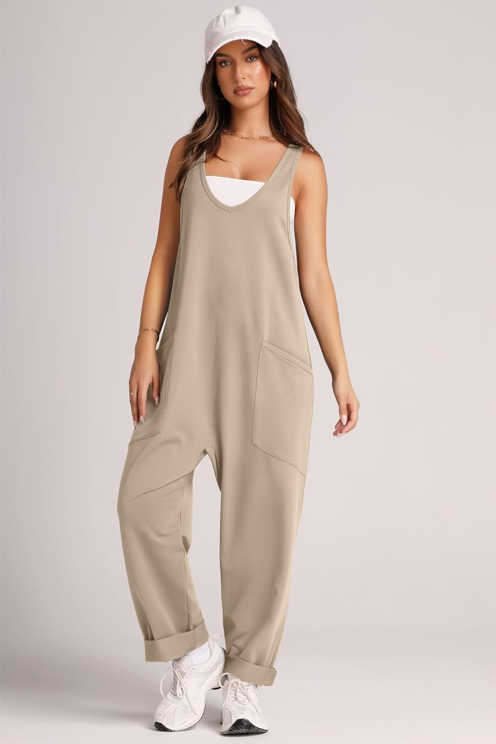 Sunset and Swim  Wide Strap Jumpsuit with Pockets Sunset and Swim   