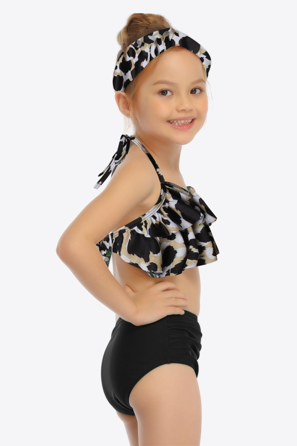 Sunset Vacation  Printed Layered Halter Neck Two-Piece Swim Set I Kids Swimwear  Sunset and Swim   