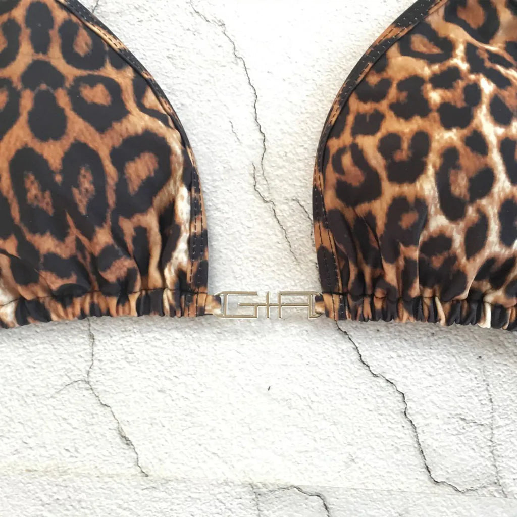 Alessandra Halter Leopard Bikini Sunset and Swim   