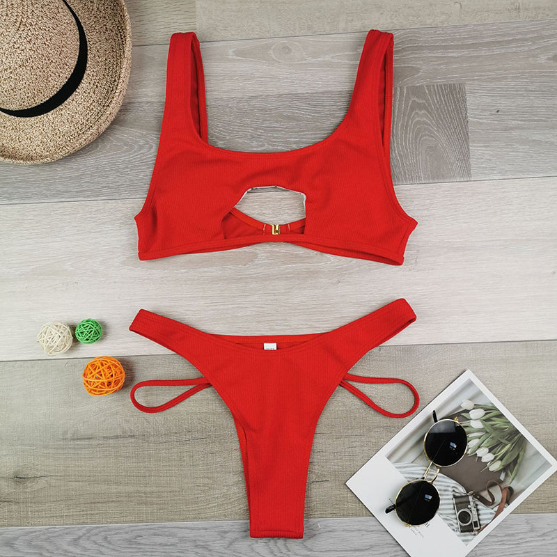 Endless Summer Cut Out Underboob Bikini Sunset and Swim   