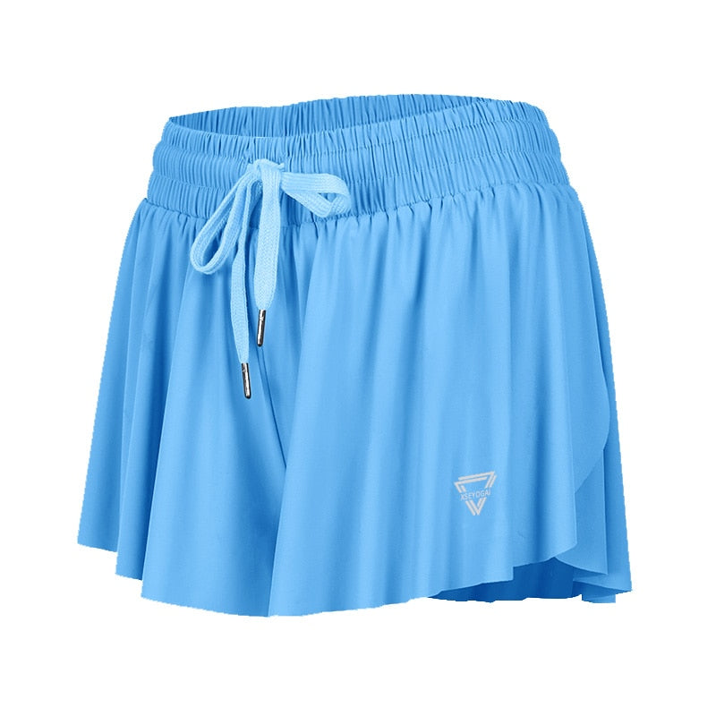 DynamicMotion Flex Shorts®  Sunset and Swim Light Blue S 