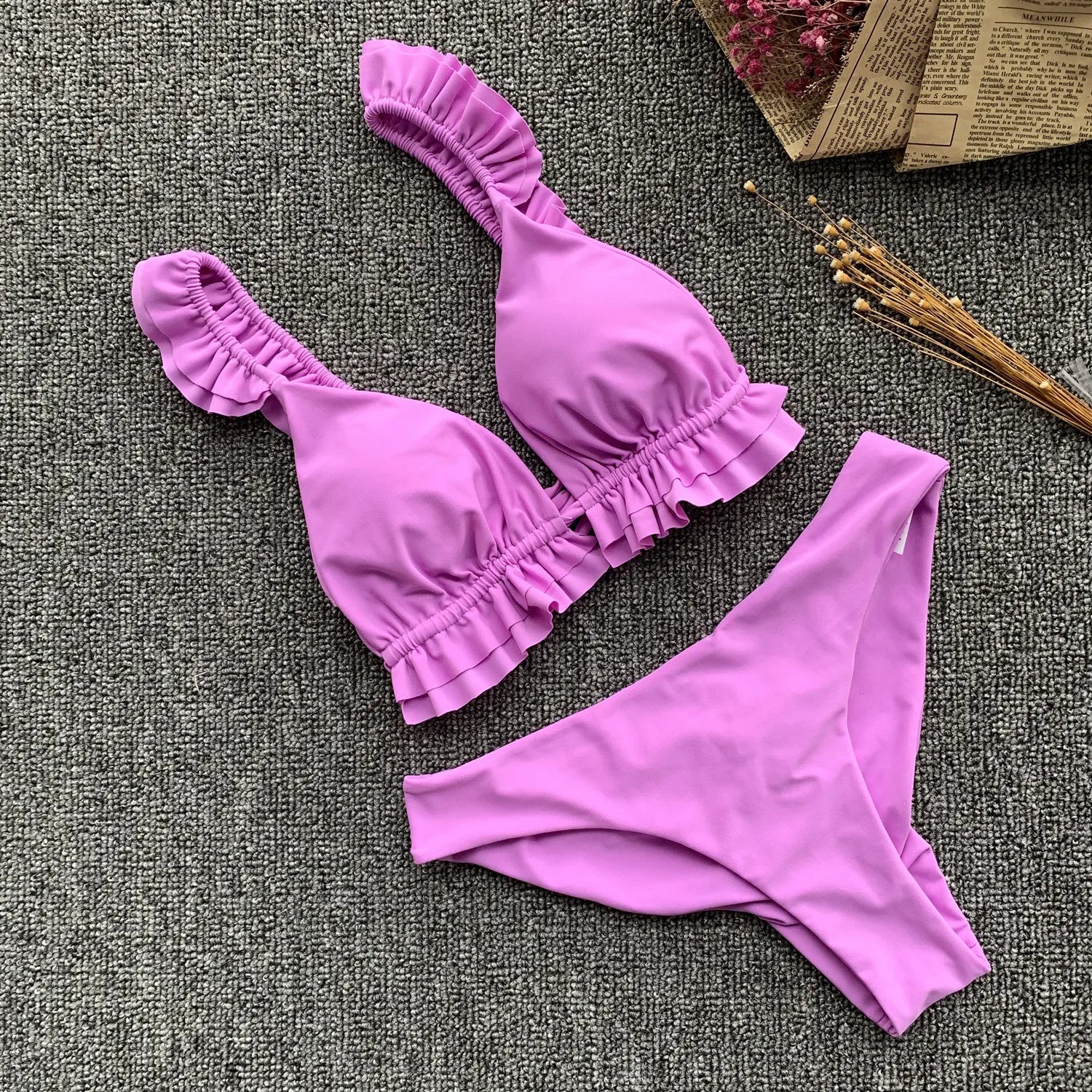 Playful Frill Two-Piece Bikini Sunset and Swim