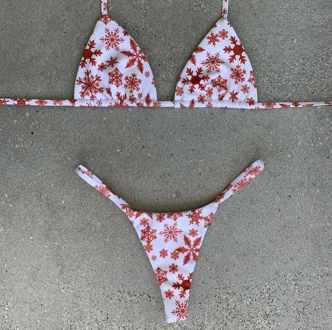 Christmas Micro Thong Bikini Sunset and Swim