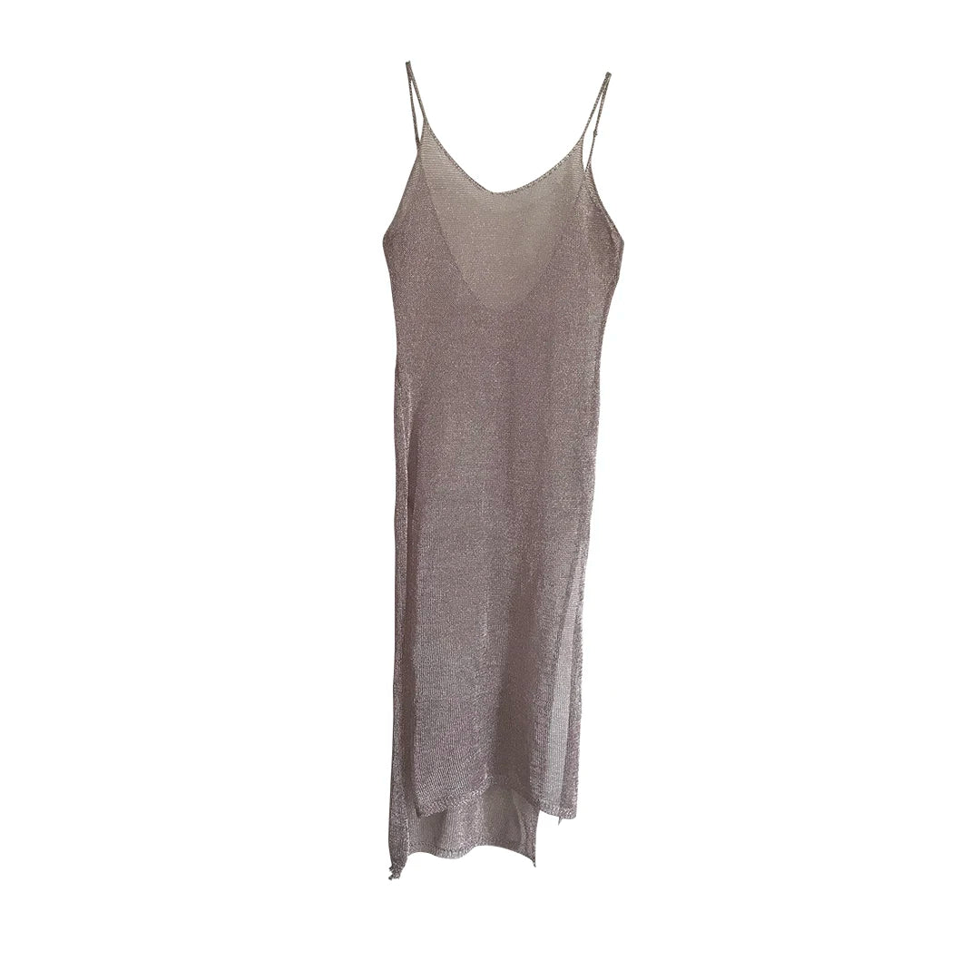 Glimmering Allure Sheer Beach Cover Up Tunic Sunset and Swim   